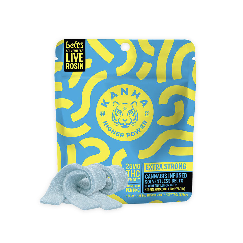 BLUEBERRY LEMON DROP HYBRID ROSIN GUMMY BELTS [4 CT]