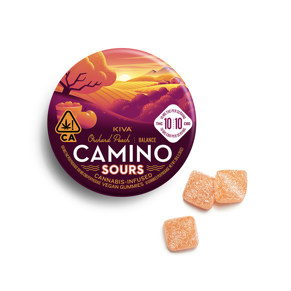 CAMINO SOURS ORCHARD PEACH (1:1) CBD GUMMIES [10 CT]