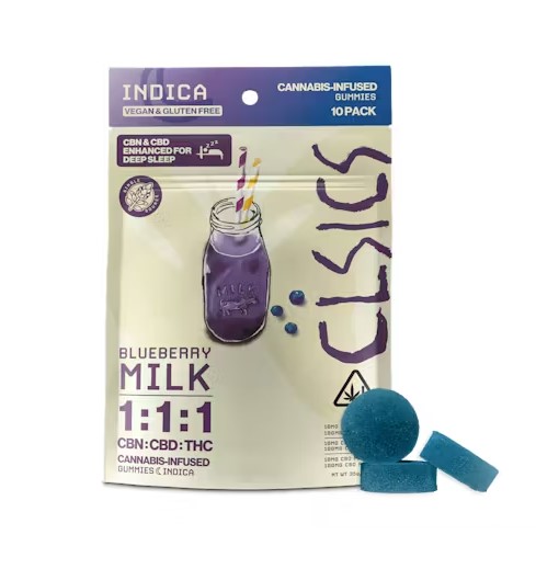 BLUEBERRY MILK CBN/CBD/THC LIVE ROSIN GUMMIES [10 CT]