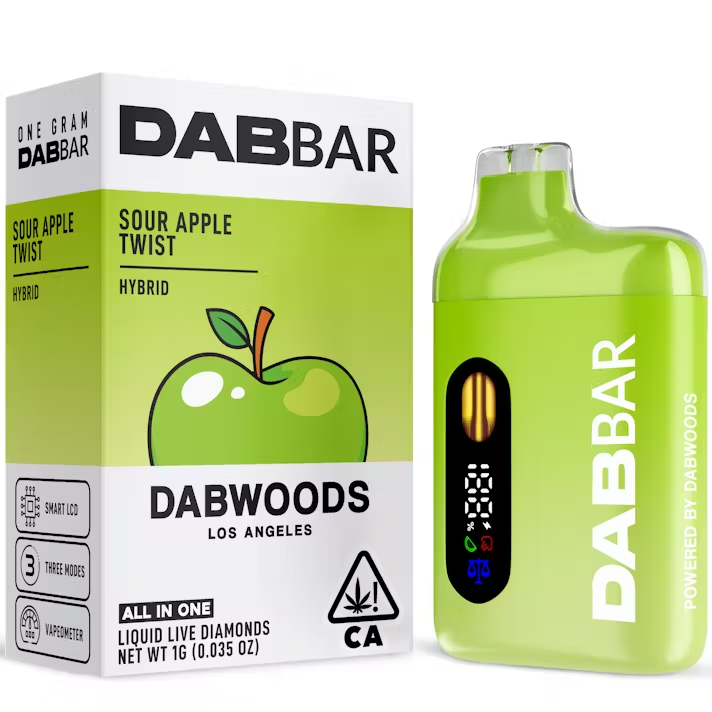 SOUR APPLE TWIST - 1G DAB BAR - LIQUID LIVE DIAMONDS