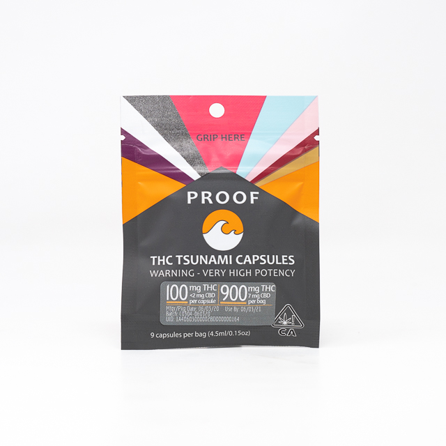 THC TSUNAMI SOFT GELS 10 PACK 1000MG