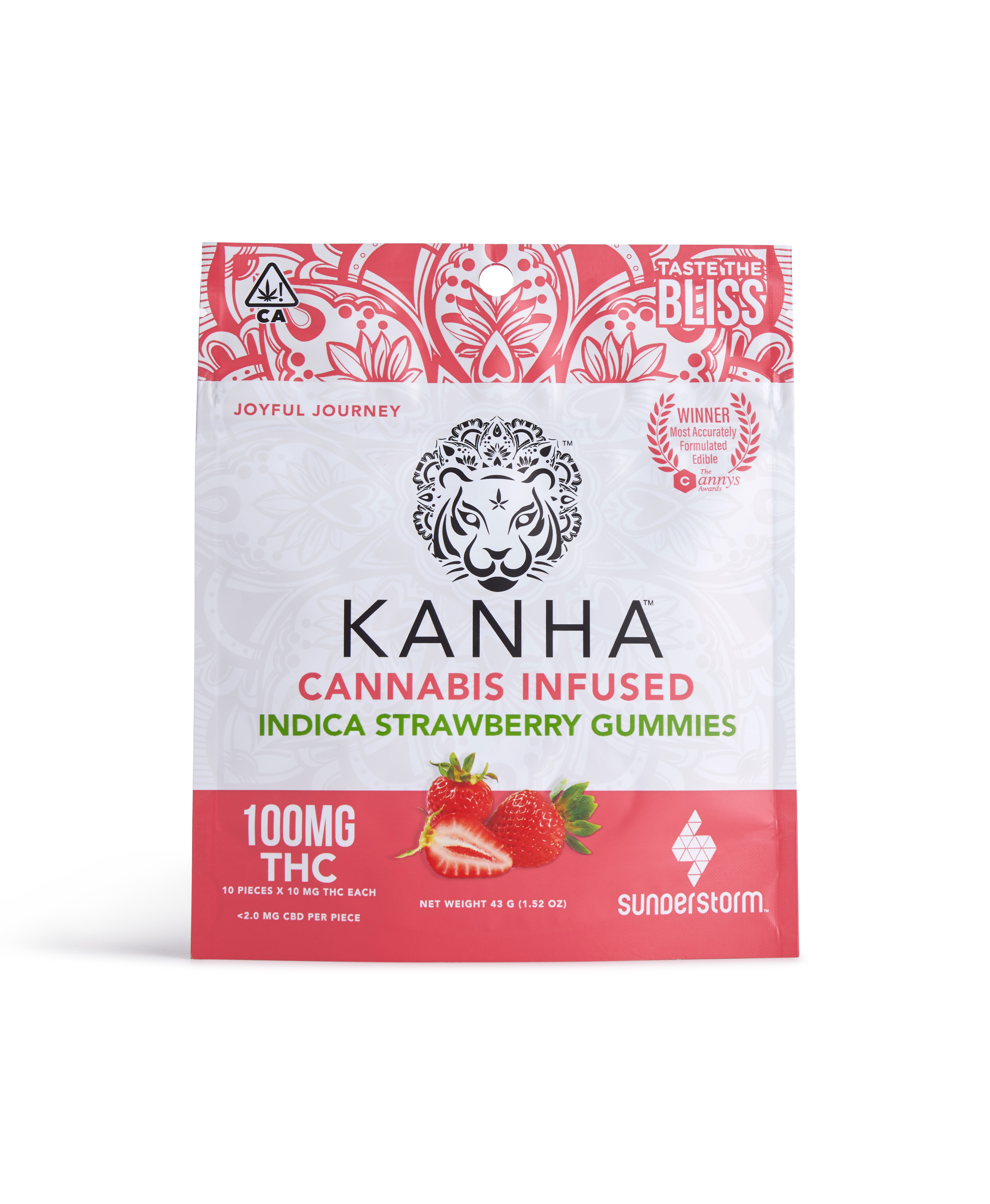 STRAWBERRY GUMMIES 10 PACK 100MG