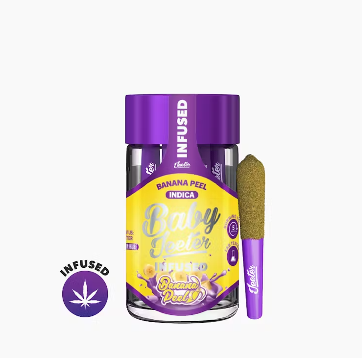 BANANA PEEL INFUSED BABY PREROLLS 5 PACK 2.5G