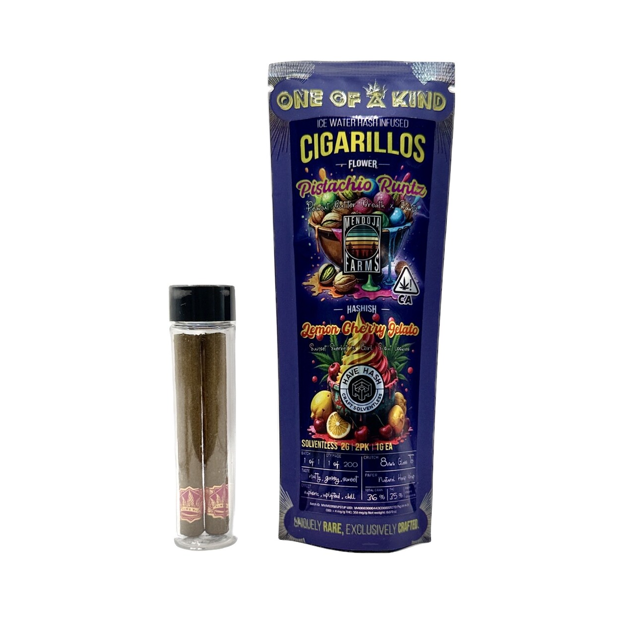 PISTACHIO RUNTZ X LEMON CHERRY GELATO INFUSED CIGARILLO 2 PACK 2G
