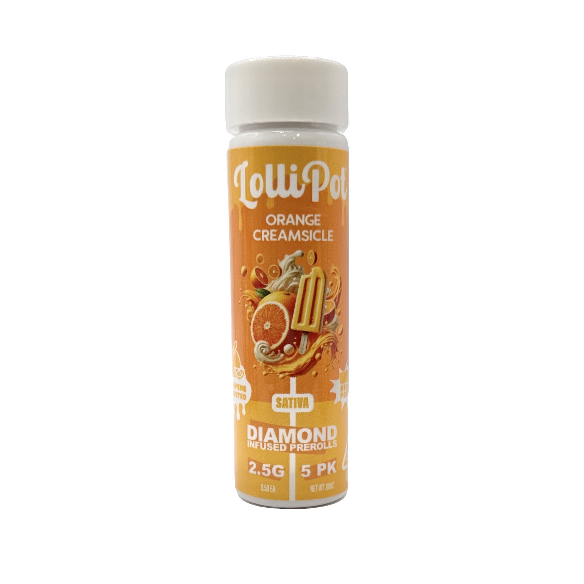 ORANGE CREAMSICLE INFUSED PREROLLS 5 PACK 2.5G