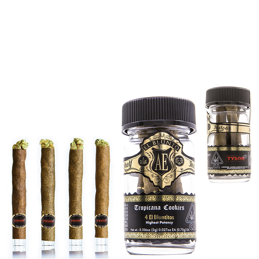 20% OFF EL BLUNTITO X TYSON 2.0 - 4 PACK - TROPICANA COOKIES - 4 X .75G [MINI BLUNT PACK]
