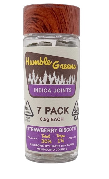STRAWBERRY BISCOTTI PREROLLS 7 PACK 3.5G