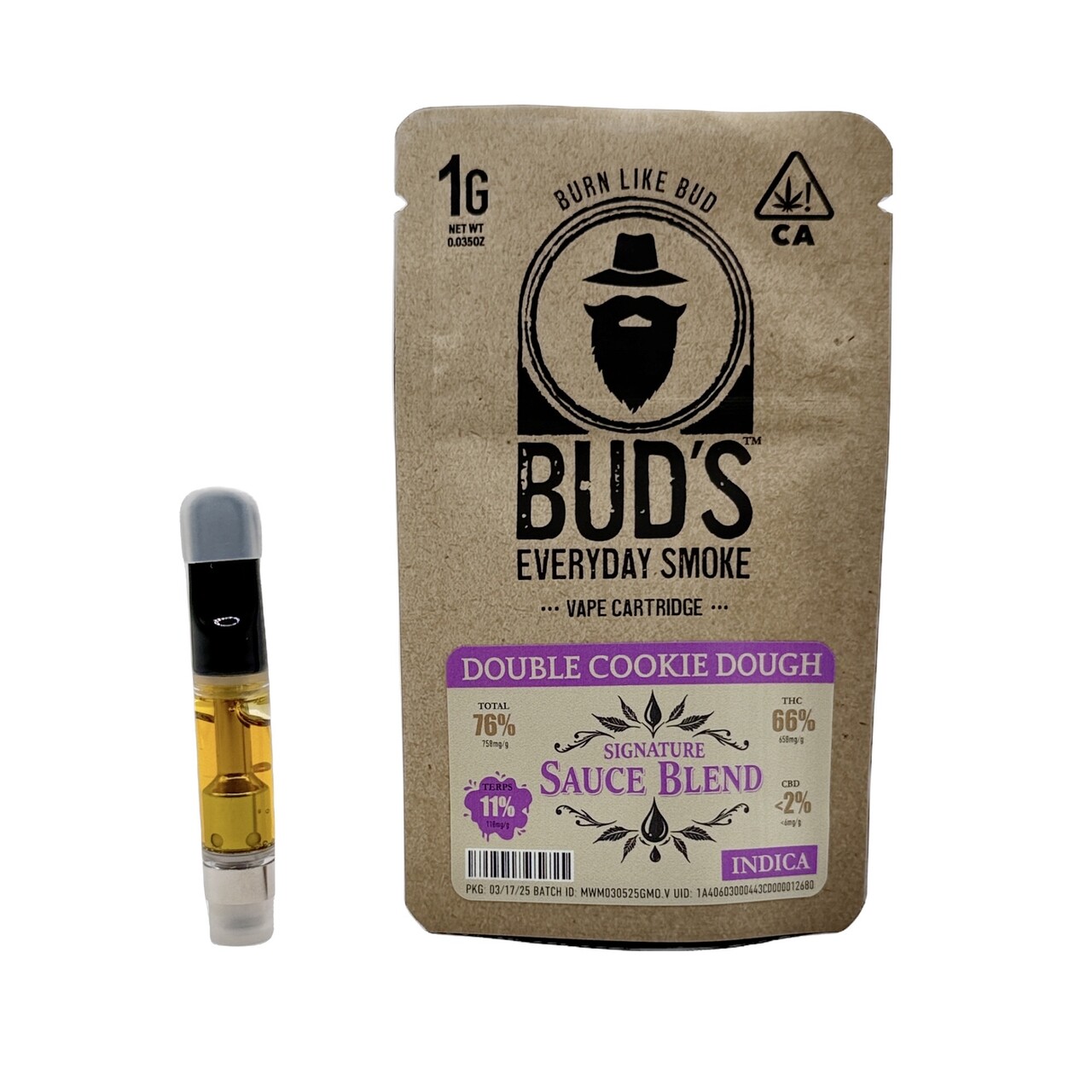 DOUBLE COOKIE DOUGH SAUCE CARTRIDGE 1G