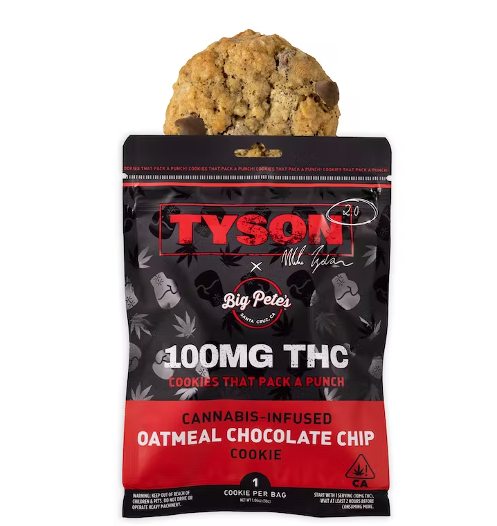 TYSON OATMEAL CHOCOLATE CHIP EXTRA STRENGTH COOKIE 100MG