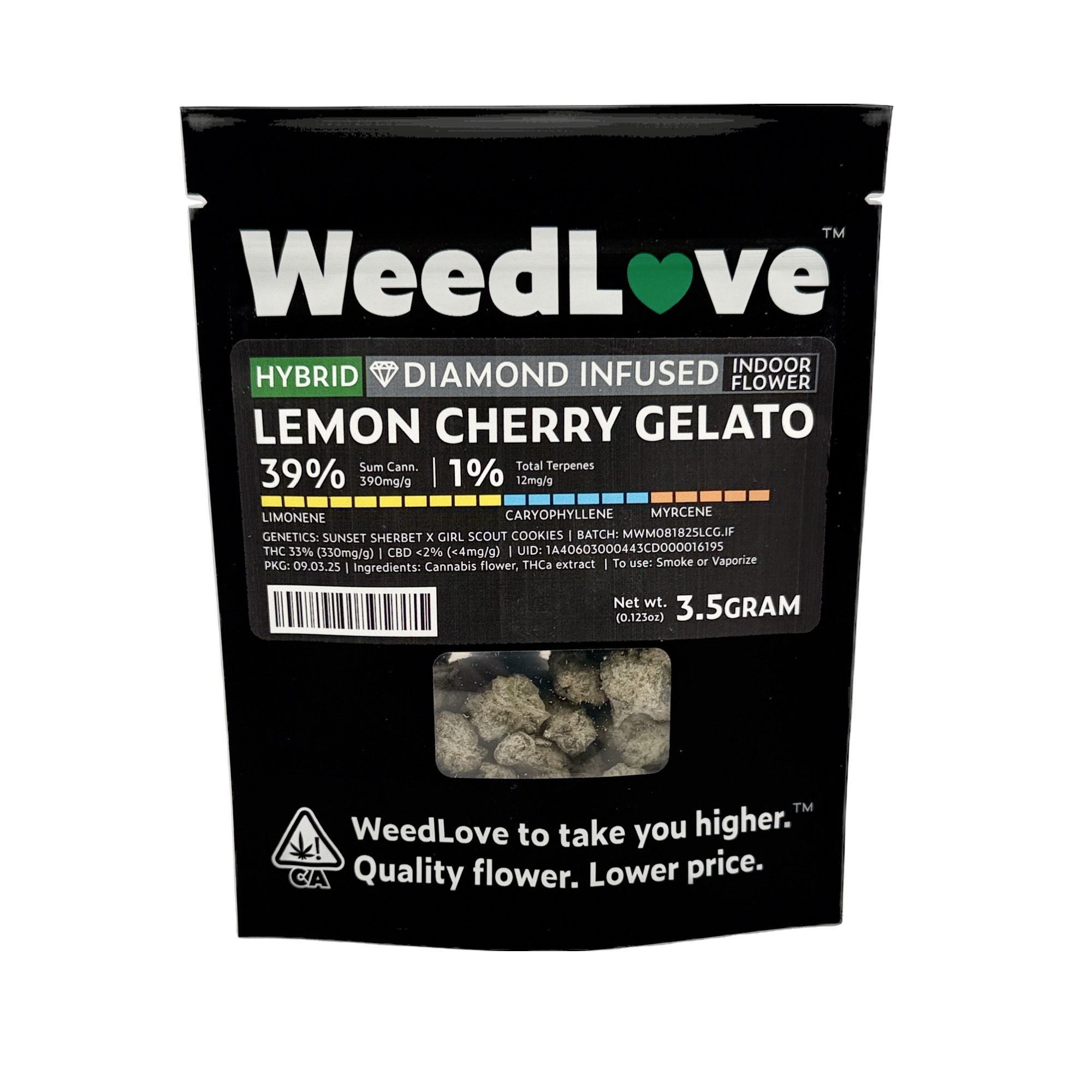 LEMON CHERRY GELATO INFUSED - EIGHTH