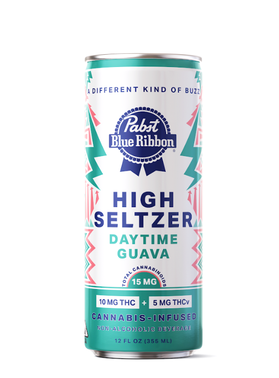 PABST BLUE RIBBON - 2:1 DAYTIME GUAVA HIGH SELTZER THC:THCV 10MG