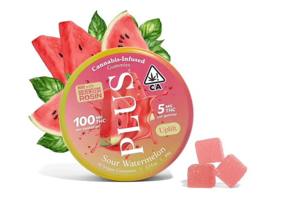 SOUR WATERMELON GUMMIES 10 PACK 100MG