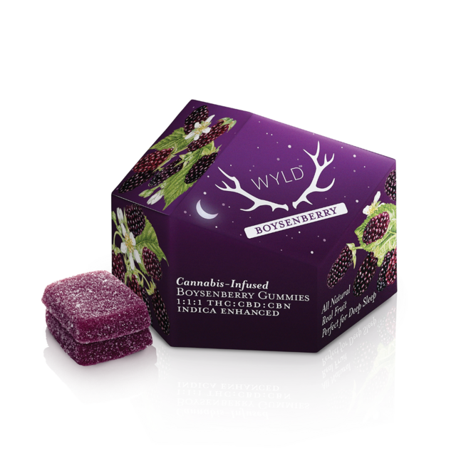 1:1:1 CBN BOYSENBERRY GUMMIES 10/PK 100MG