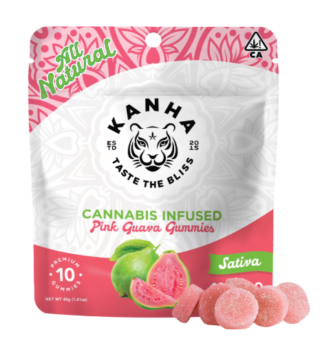 PINK GUAVA GUMMIES 10 PACK 100MG