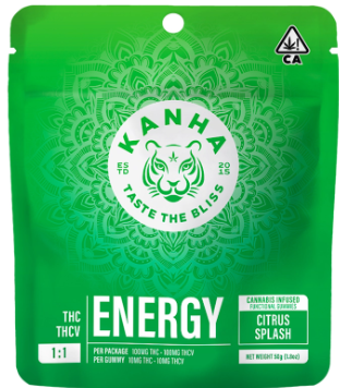 1:1 ENERGY THCV CITRUS SPLASH GUMMIES 10 PACK 100MG