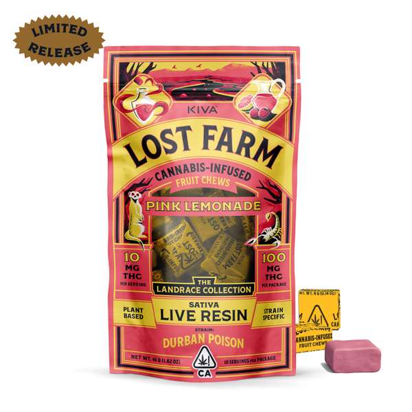 PINK LEMONADE CHEWS 10 PACK 100MG