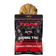 TYSON OATMEAL CHOCOLATE CHIP EXTRA STRENGTH COOKIE 100MG