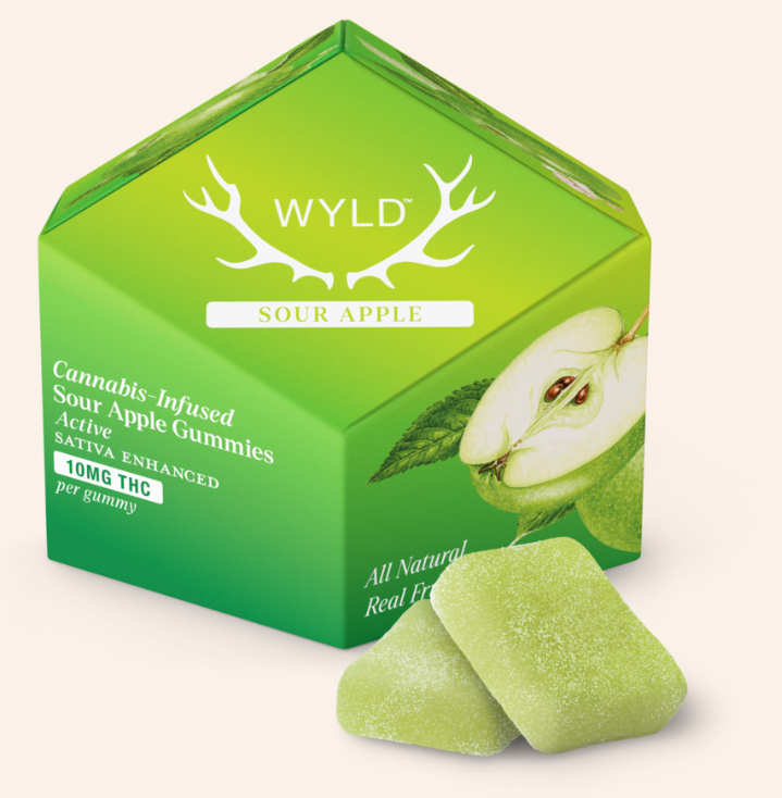 SOUR APPLE GUMMIES 10 PACK 100MG