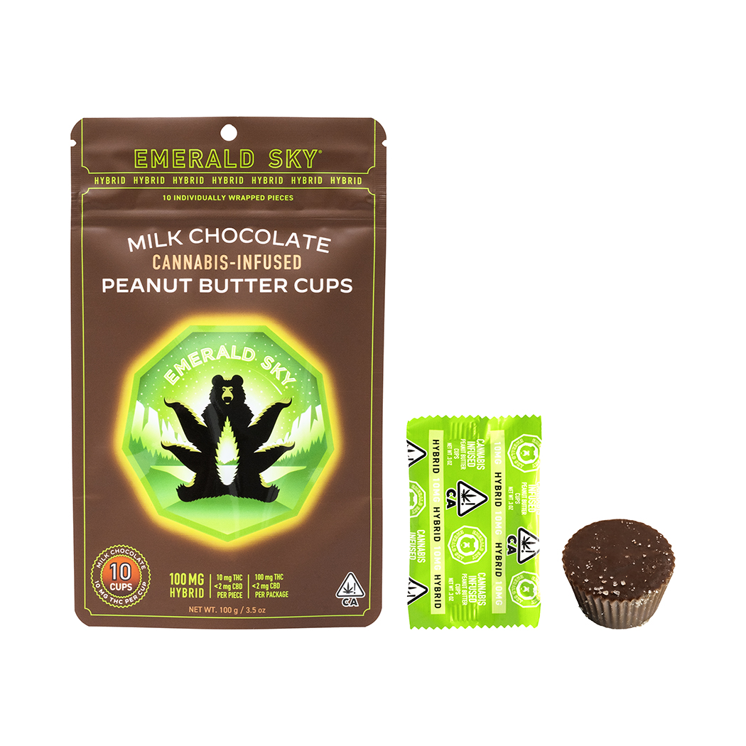 HYBRID MILK CHOCOLATE PEANUT BUTTER CUPS 10 PACK 100MG