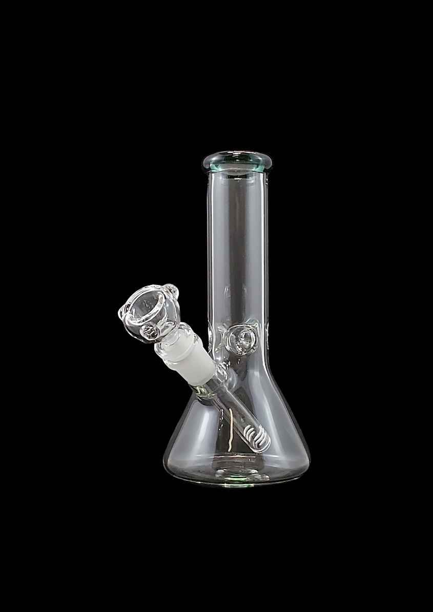 #29 MINI GLASS BONG WITH COLOR MOUTHPIECE
