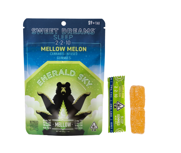 2:2:10 MELLOW MELON CBD:CBN GUMMIES 10 PACK 20MG