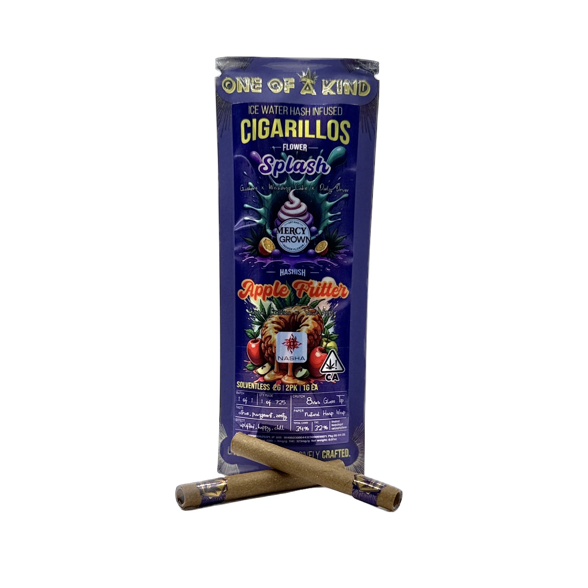 SPLASH X APPLE FRITTER INFUSED CIGARILLOS 2 PACK 2G