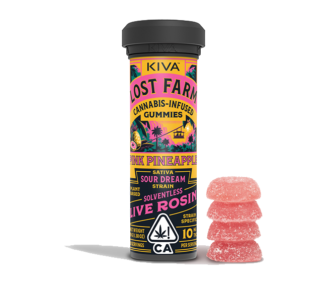 PINK PINEAPPLE LIVE ROSIN GUMMIES 10 PACK 100MG