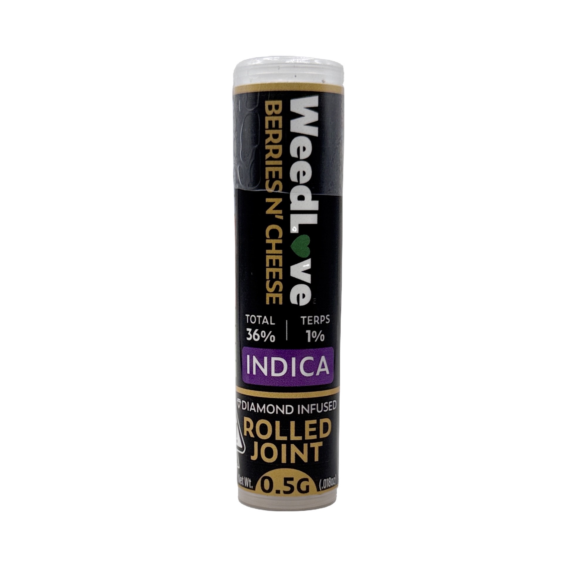 BERRIES N' CHEESE INFUSED PREROLL SINGLE .5G