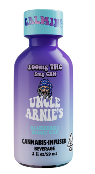 UNCLE ARNIE'S BEVERAGE 2OZ BLUEBERRY NIGHT CAP 4:1 THC/CBN 100MG