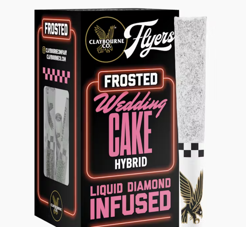 WEDDING CAKE FROSTED FLYERS LIQUID DIAMOND INFUSED PREROLLS 5 PACK 2.5G
