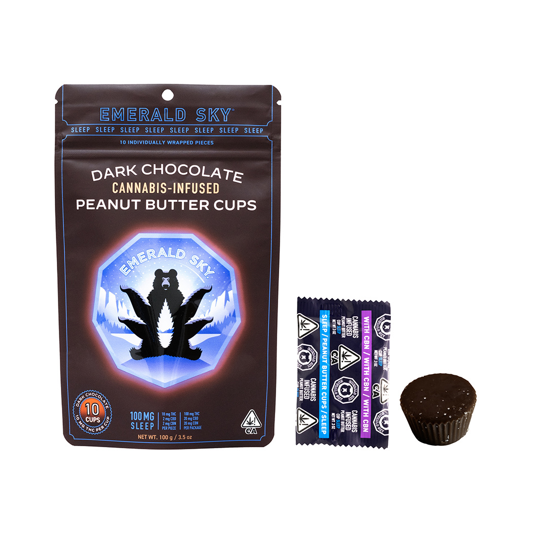 CBN DARK PEANUT BUTTER CUPS 10 PACK 100MG
