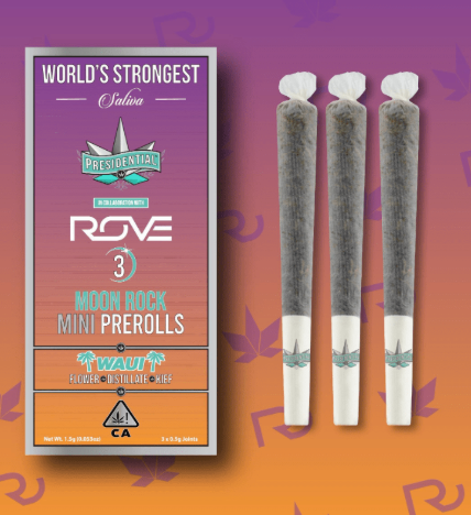 WAUI MINI MOON ROCK INFUSED PREROLLS 3 PACK 1.5G