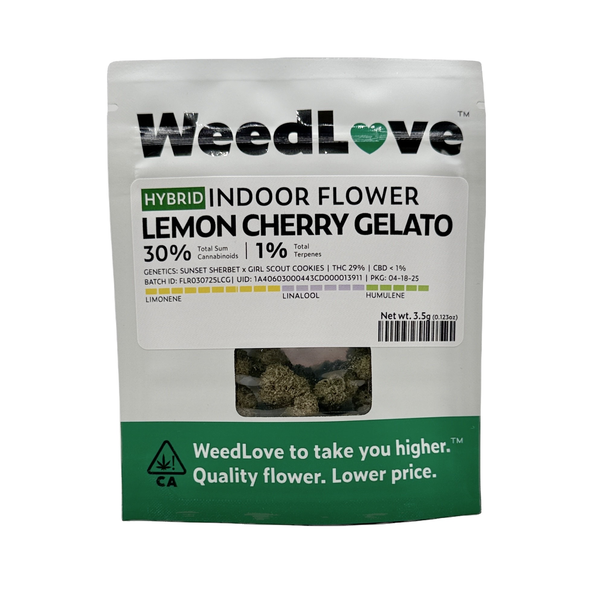 WEEDLOVE LEMON CHERRY GELATO EIGHTH
