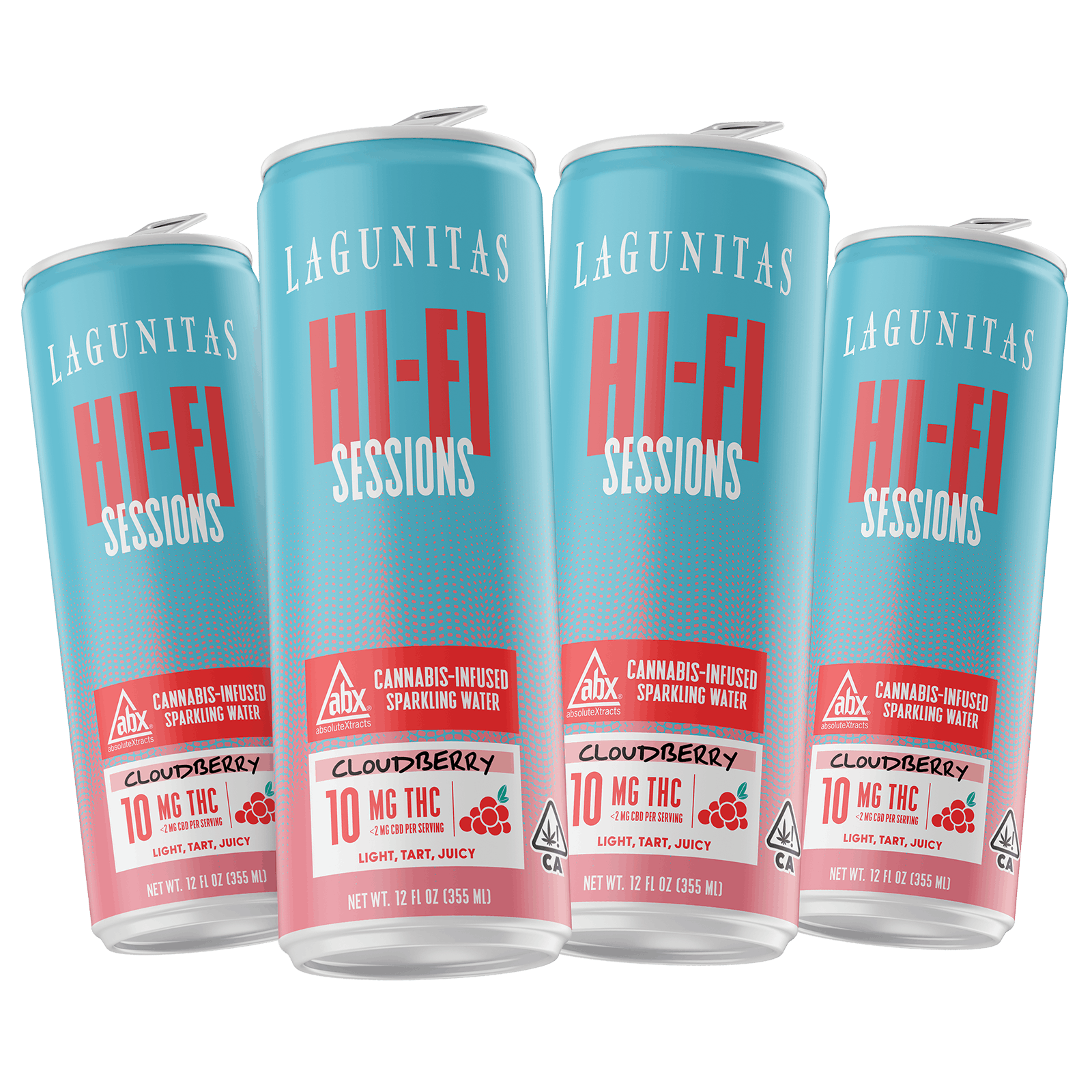 HI-FI SESSIONS CLOUDBERRY SPARKLING WATER 4 PACK 40MG