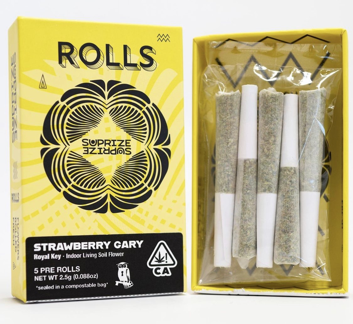 STRAWBERRY GARY PREROLLS 2.5G 5/PK