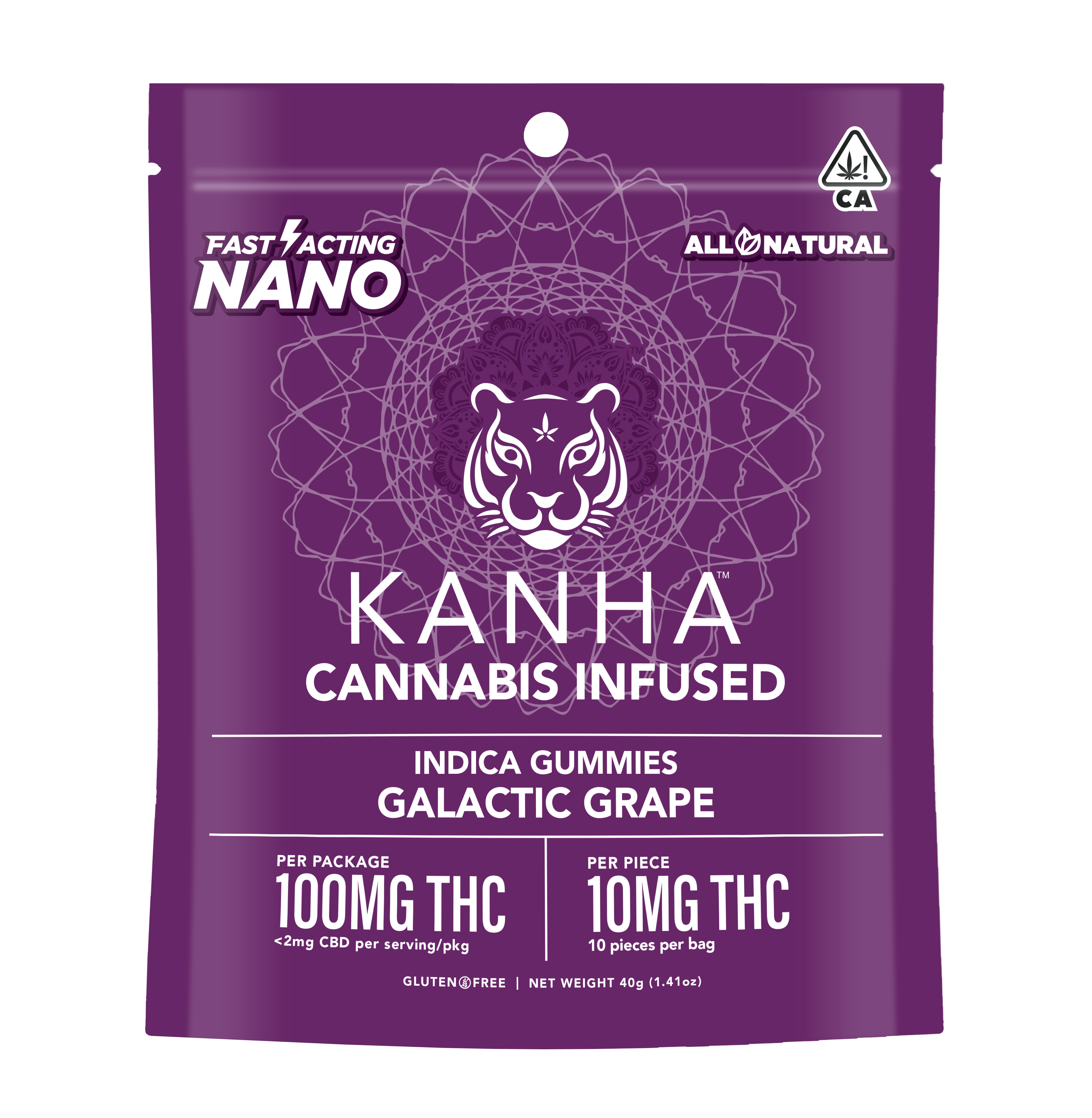 GALACTIC GRAPE NANO GUMMIES 10 PACK 100MG