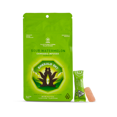 SOUR WATERMELON GUMMIES 10 PACK 100MG