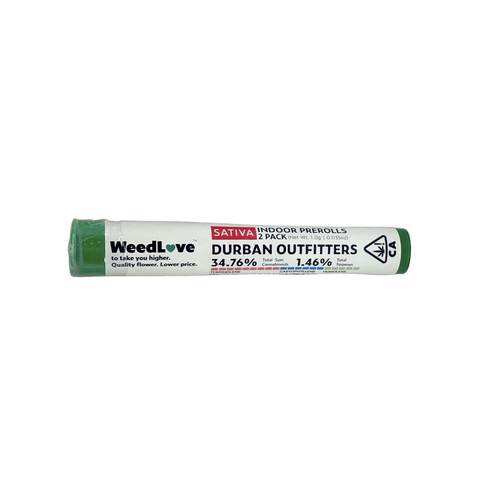 DURBAN OUTFITTERS PREROLLS 1G 2/PK
