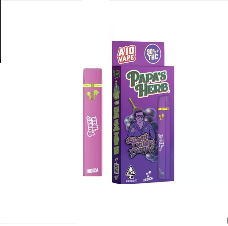 CRDHリキッド 1ml Grand Daddy Purple PAPA'S HERB - GRAND DADDY PURPLE AIO 1G