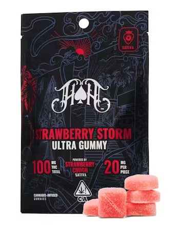 STRAWBERRY STORM GUMMIES 5 PACK 100MG