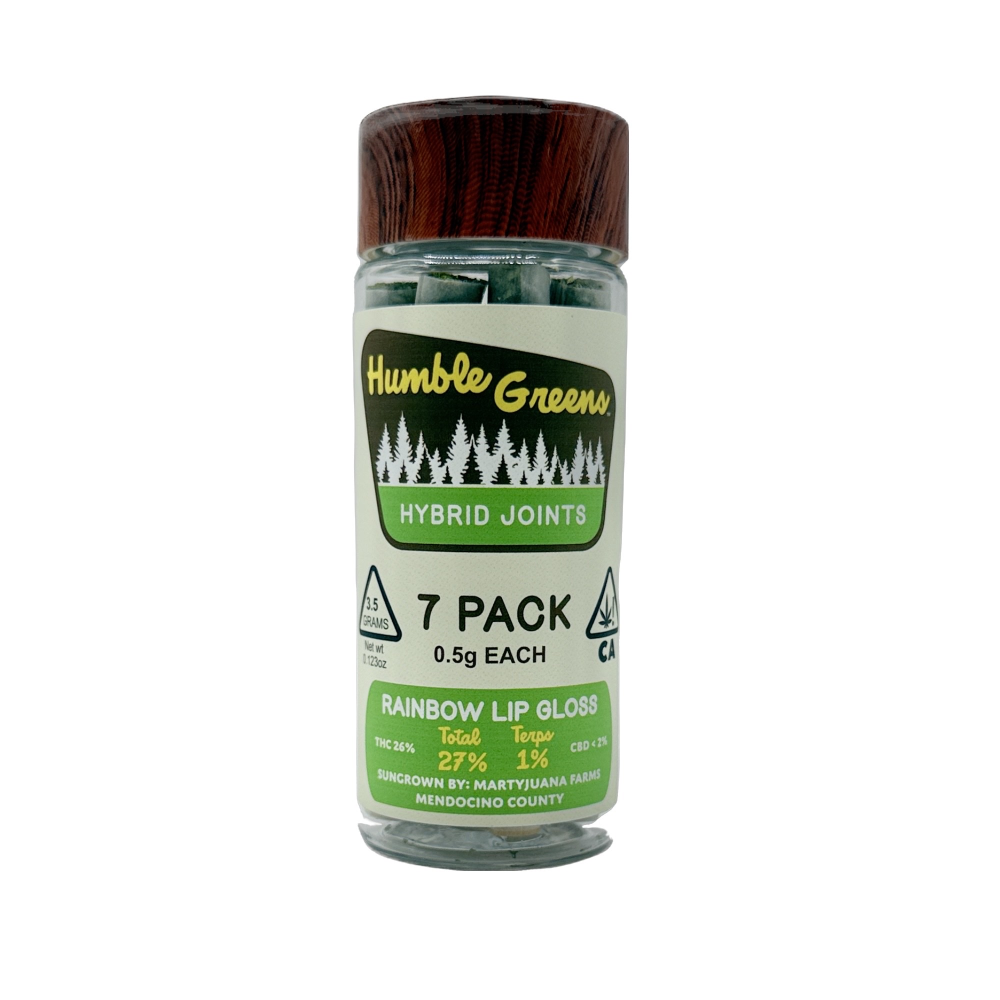 RAINBOW LIP GLOSS PREROLLS 7 PACK 3.5G