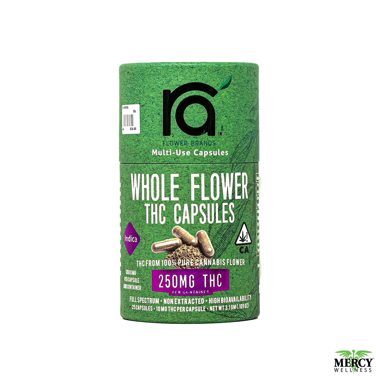 RA INDICA CAPSULES 250MG 25/PK