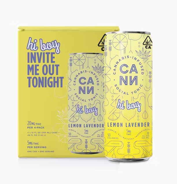LEMON LAVENDER TONIC HI BOY 4 PACK 20MG