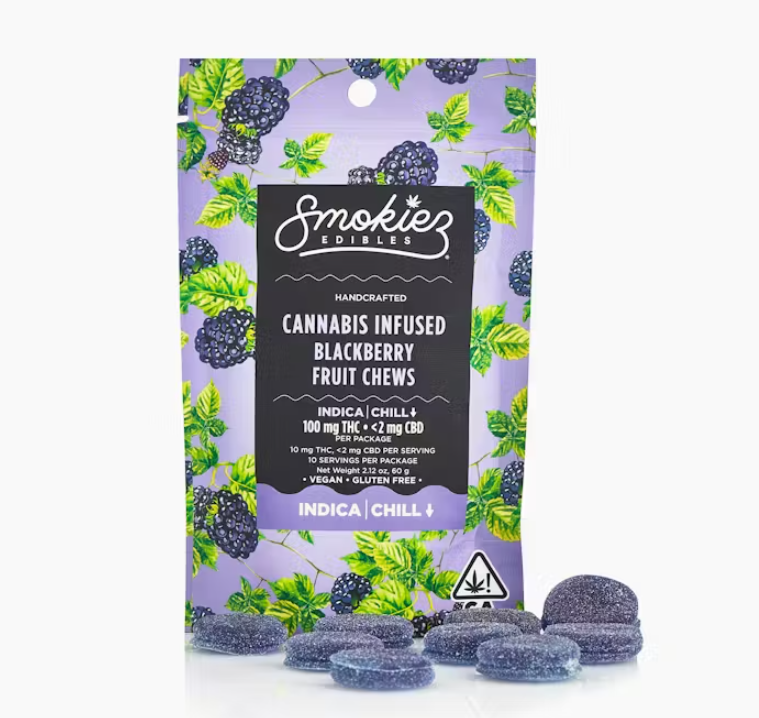 BLACKBERRY FRUIT CHEWS 10 PACK 100MG