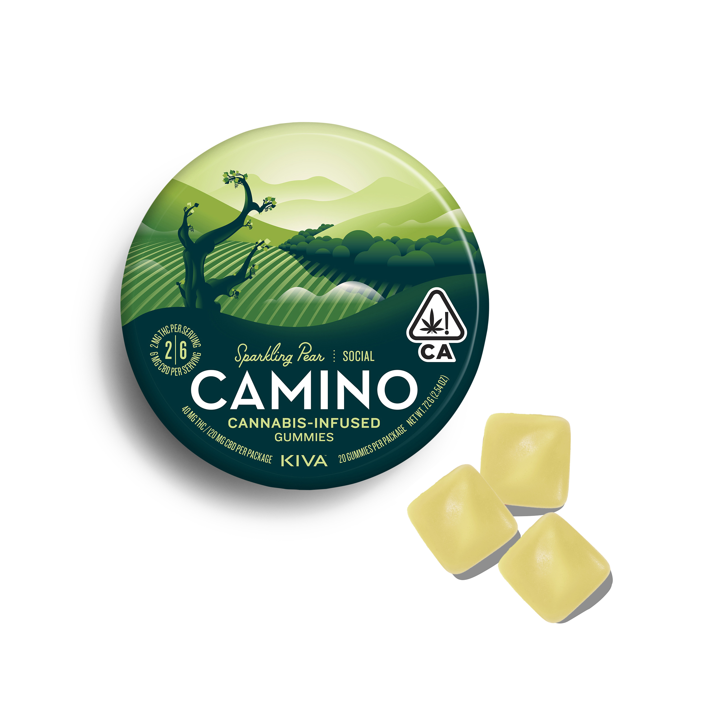 2:6 SPARKLING PEAR GUMMIES CBD 20 PACK 40MG