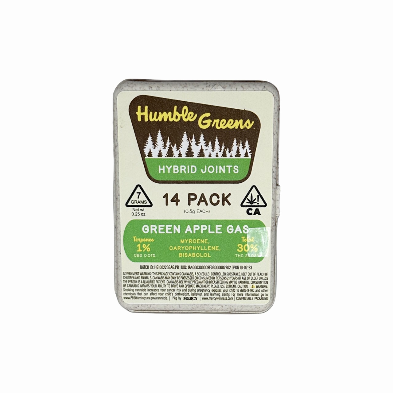 GREEN APPLE GAS PREROLLS 14/PK 7G