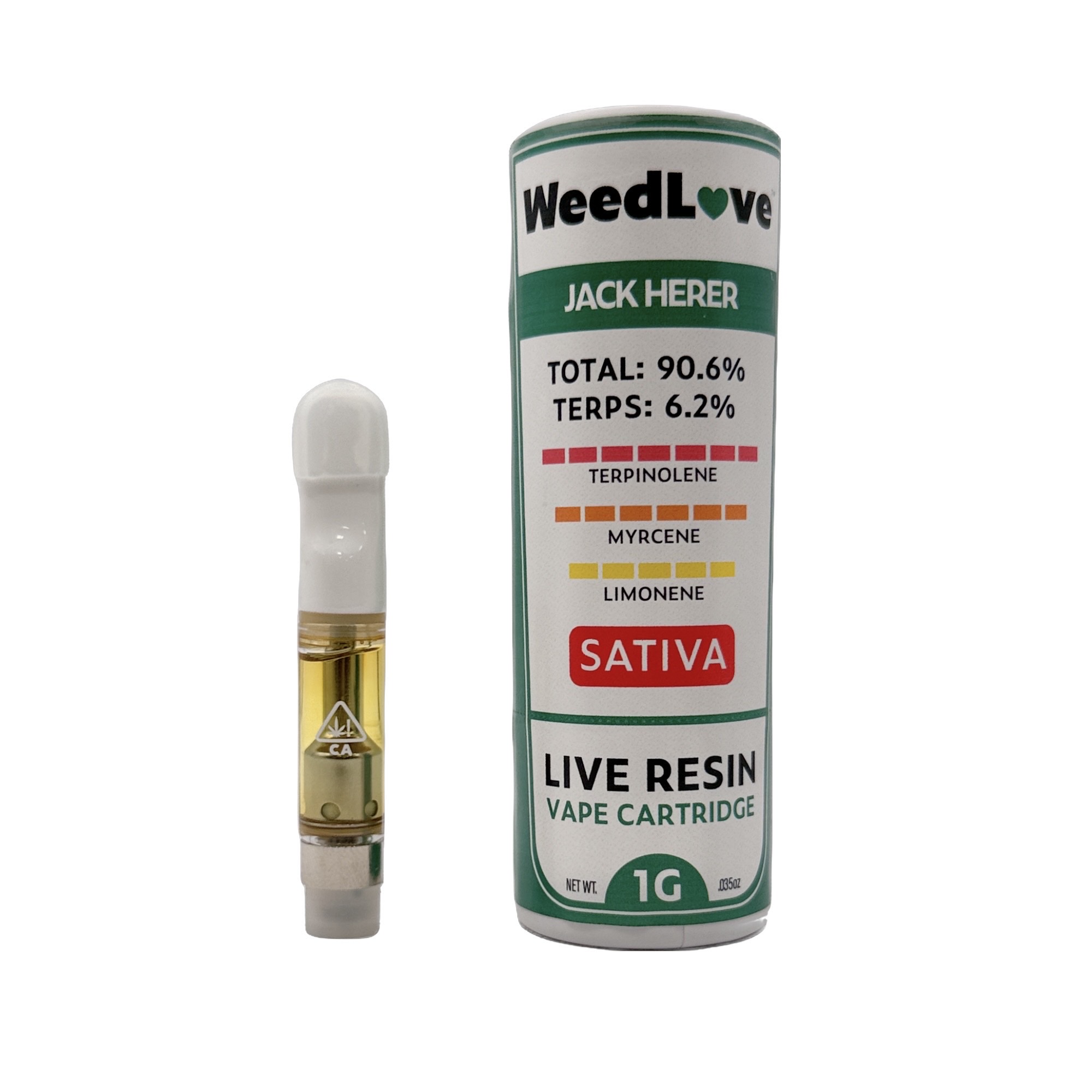 JACK HERER LIVE RESIN CARTRIDGE 1G