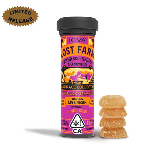 PAPAYA PEACH LIVE RESIN GUMMIES 10 PACK 100MG