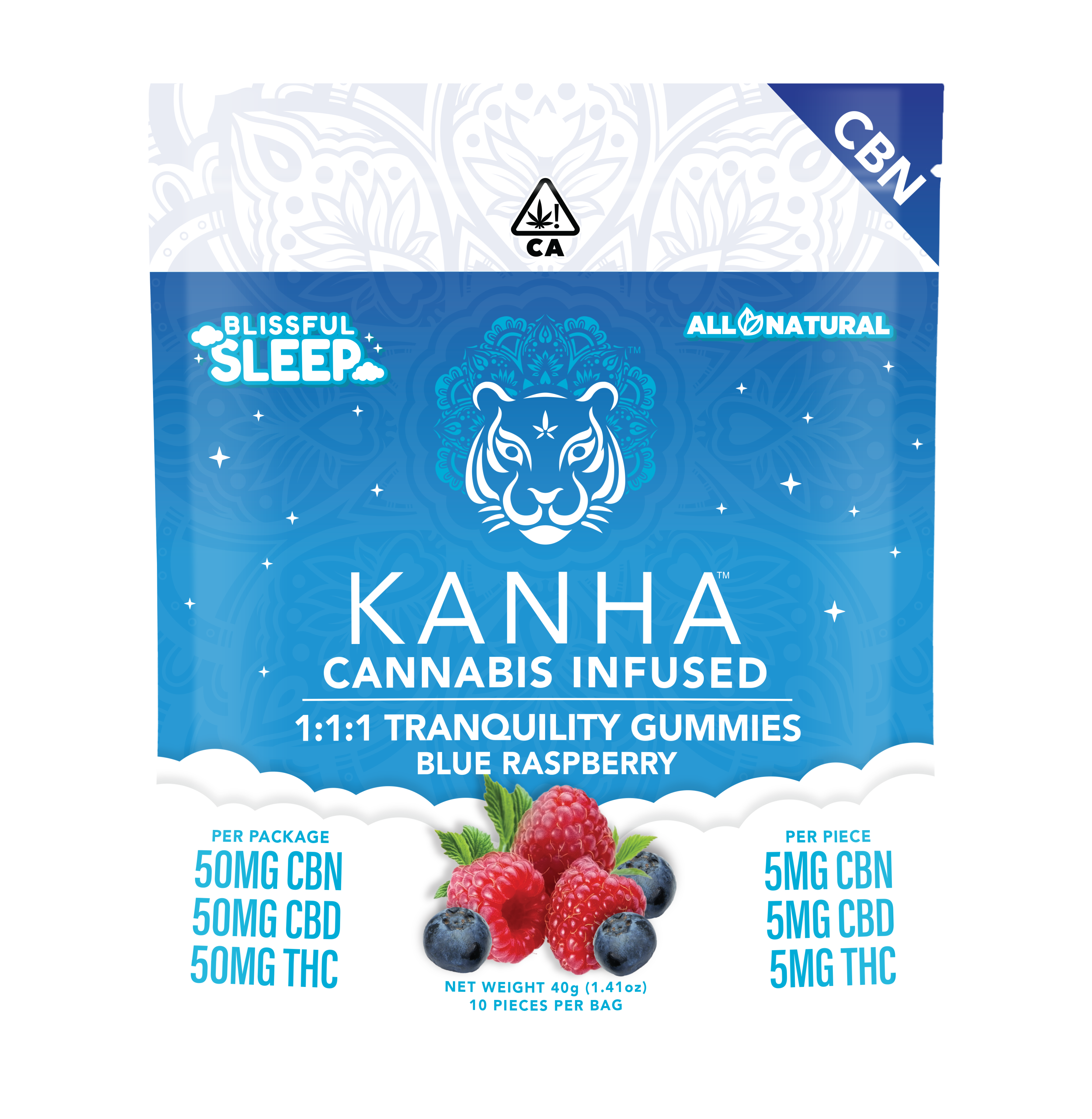 1:1:1 TRANQUILITY GUMMIES 10 PACK 50MG
