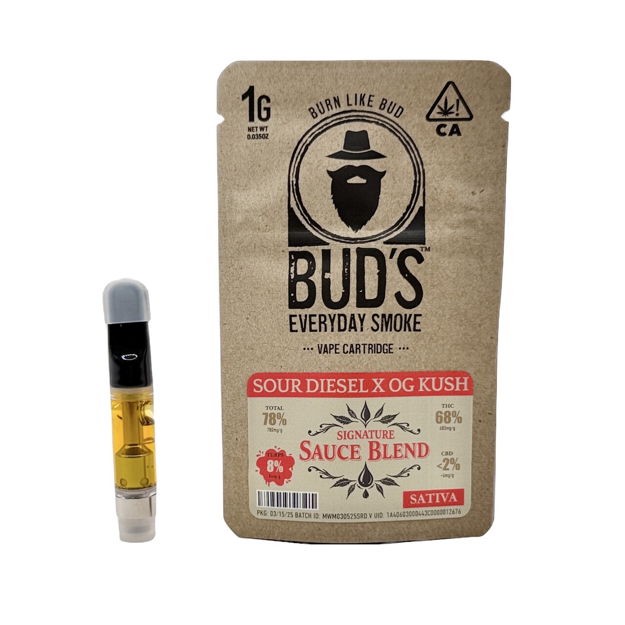 SOUR DIESEL X OG KUSH SAUCE CARTRIDGE 1G